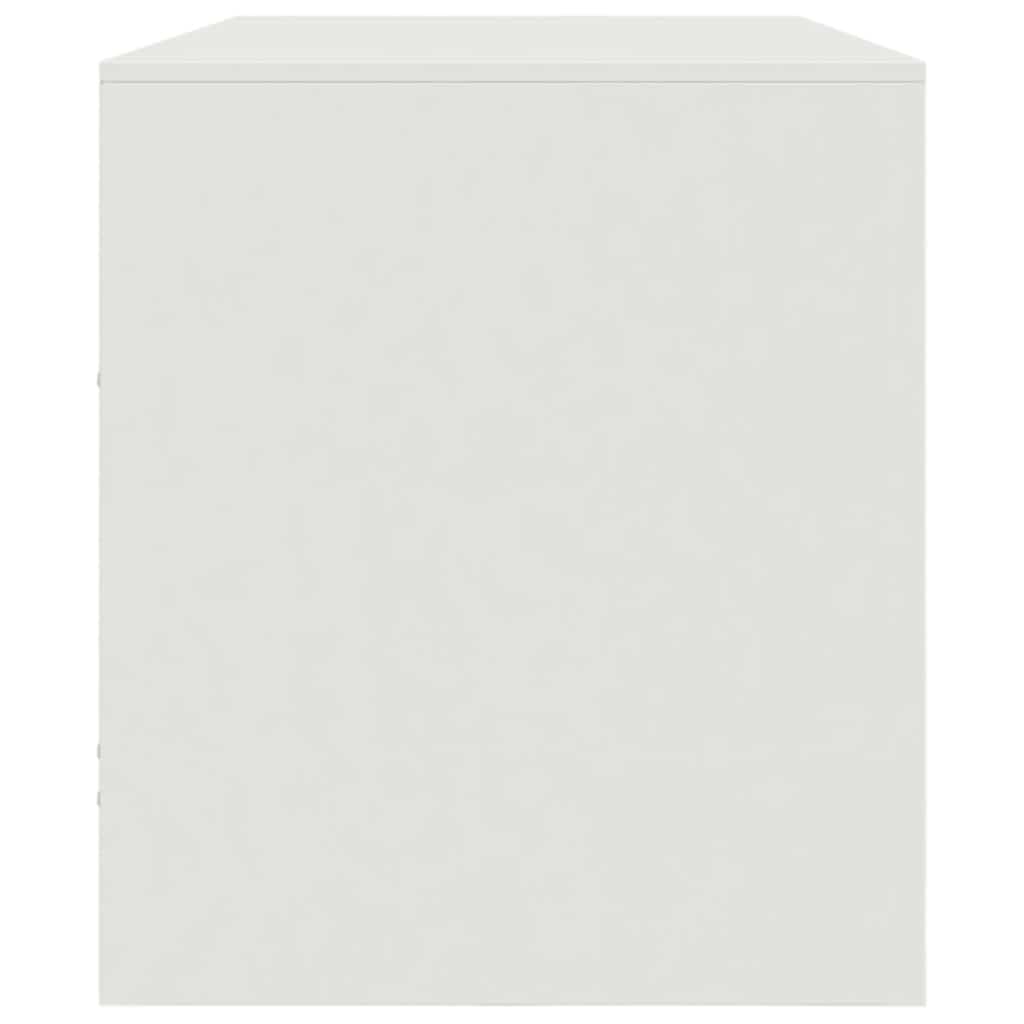 Meuble TV blanc 99x39x44 cm acier - XIOS