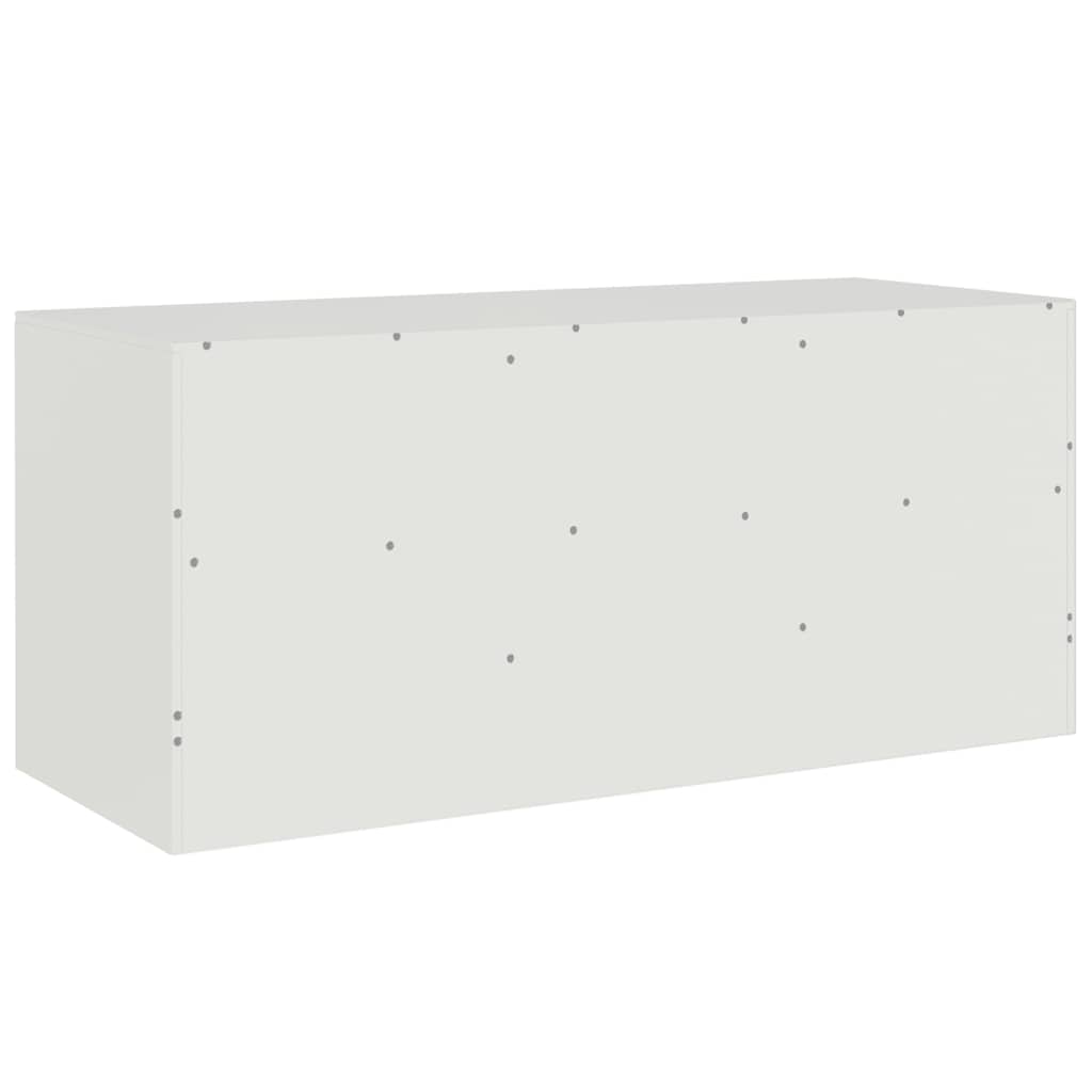 Meuble TV blanc 99x39x44 cm acier - XIOS