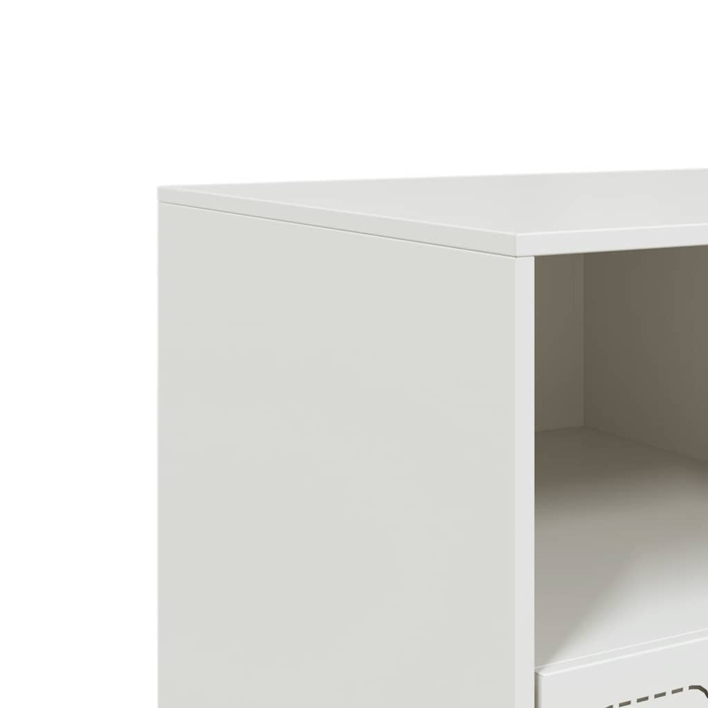 Meuble TV blanc 99x39x44 cm acier - XIOS