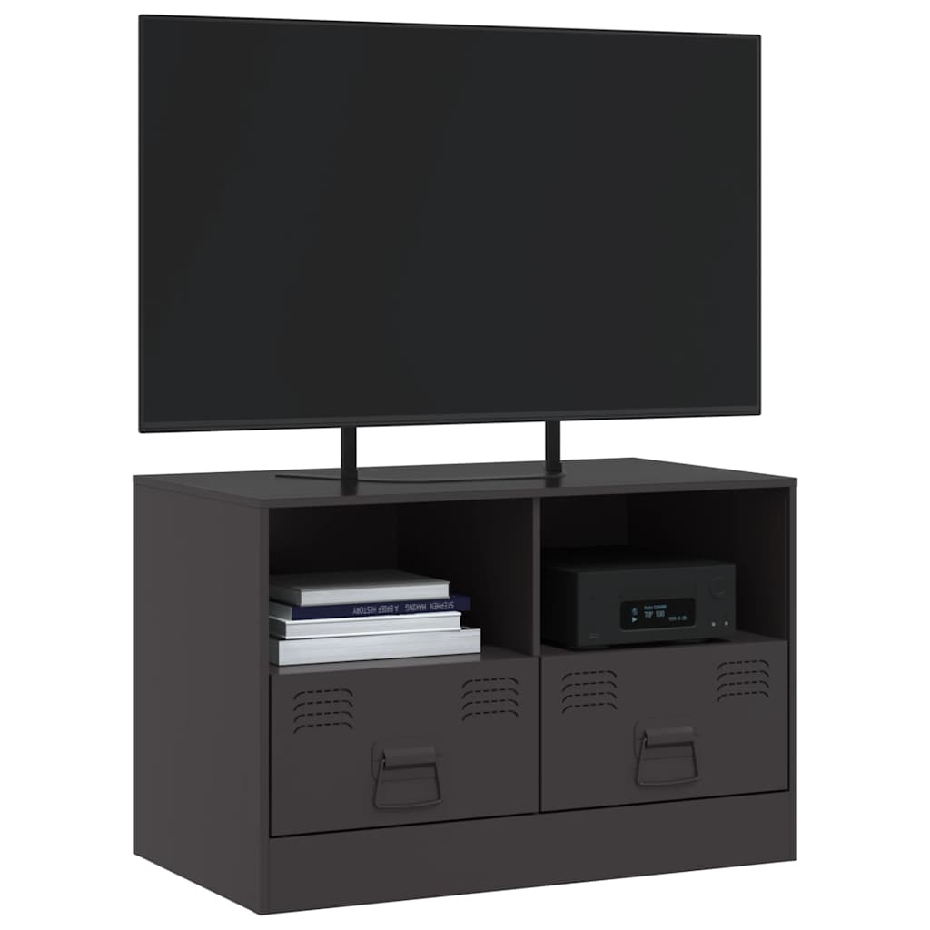 Meuble TV noir 67x39x44 cm acier - XIOS