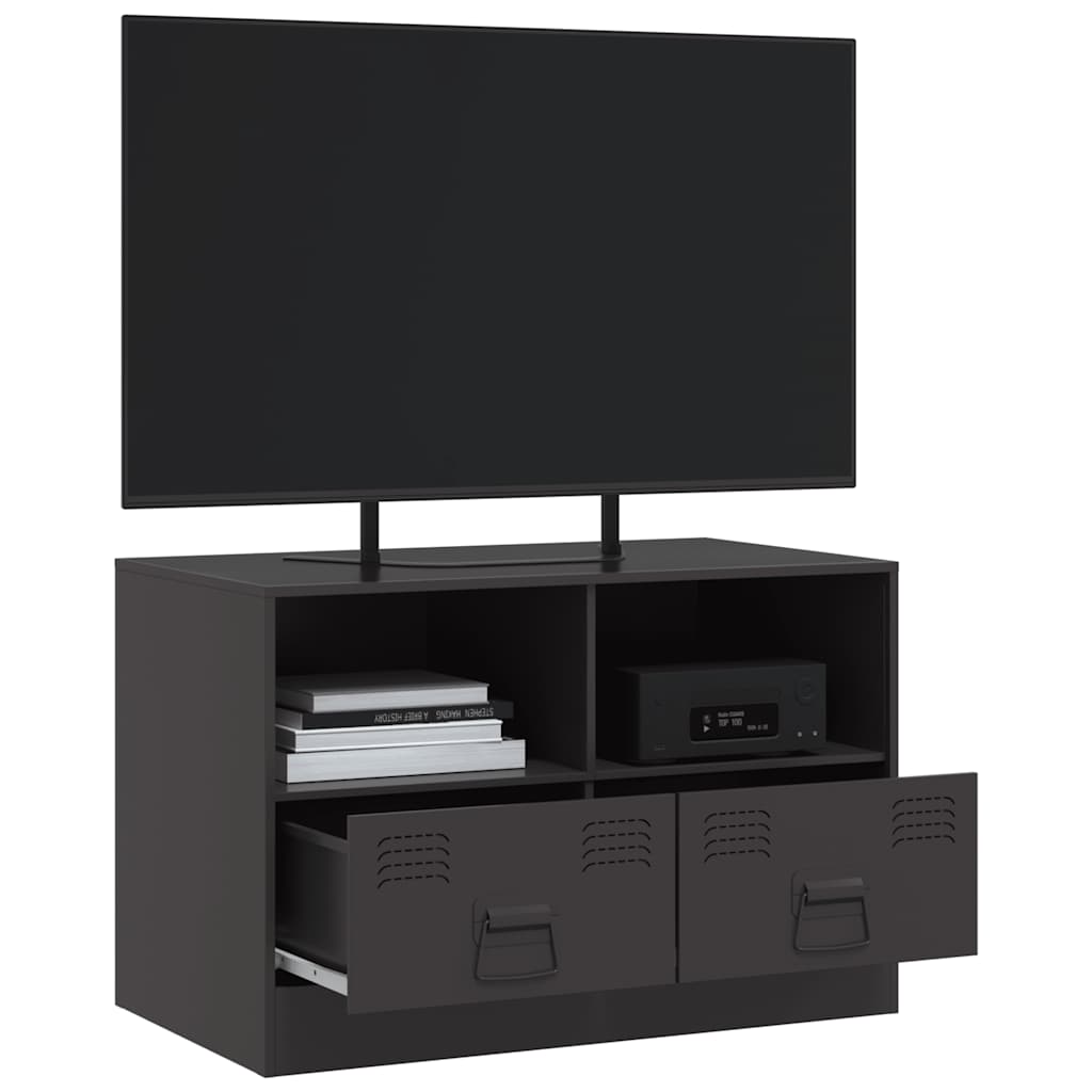 Meuble TV noir 67x39x44 cm acier - XIOS