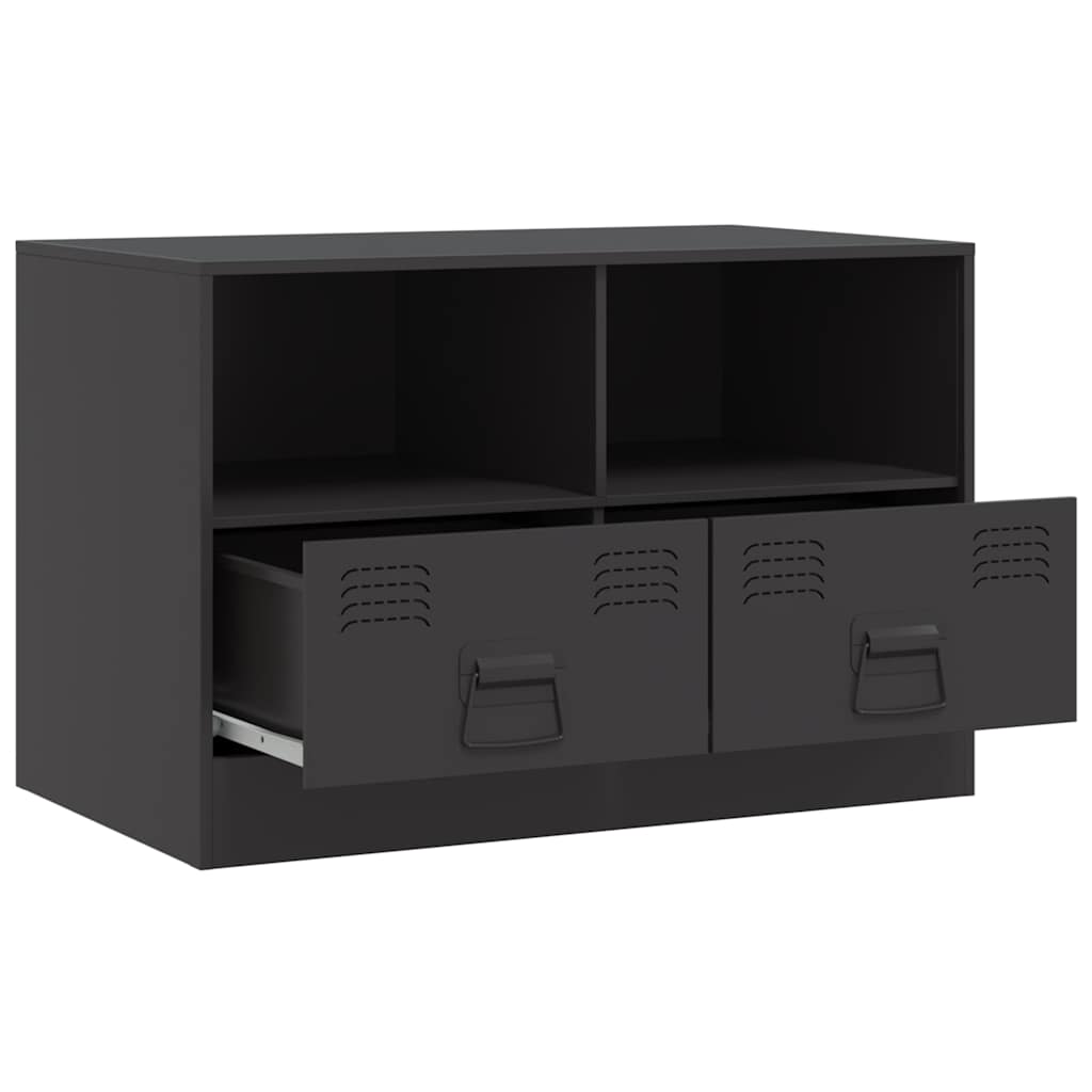 Meuble TV noir 67x39x44 cm acier - XIOS