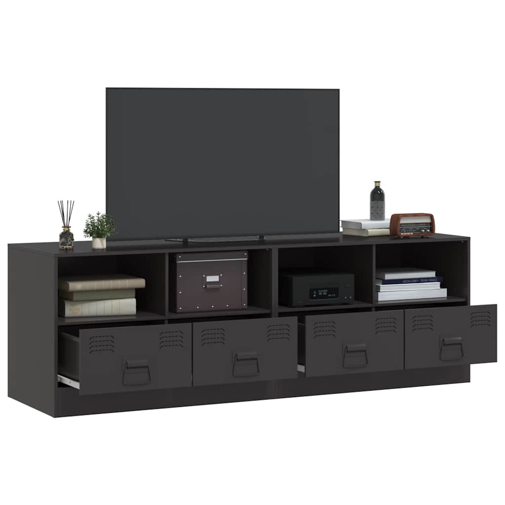 Meubles TV 2 pcs noir 67x39x44 cm acier - XIOS
