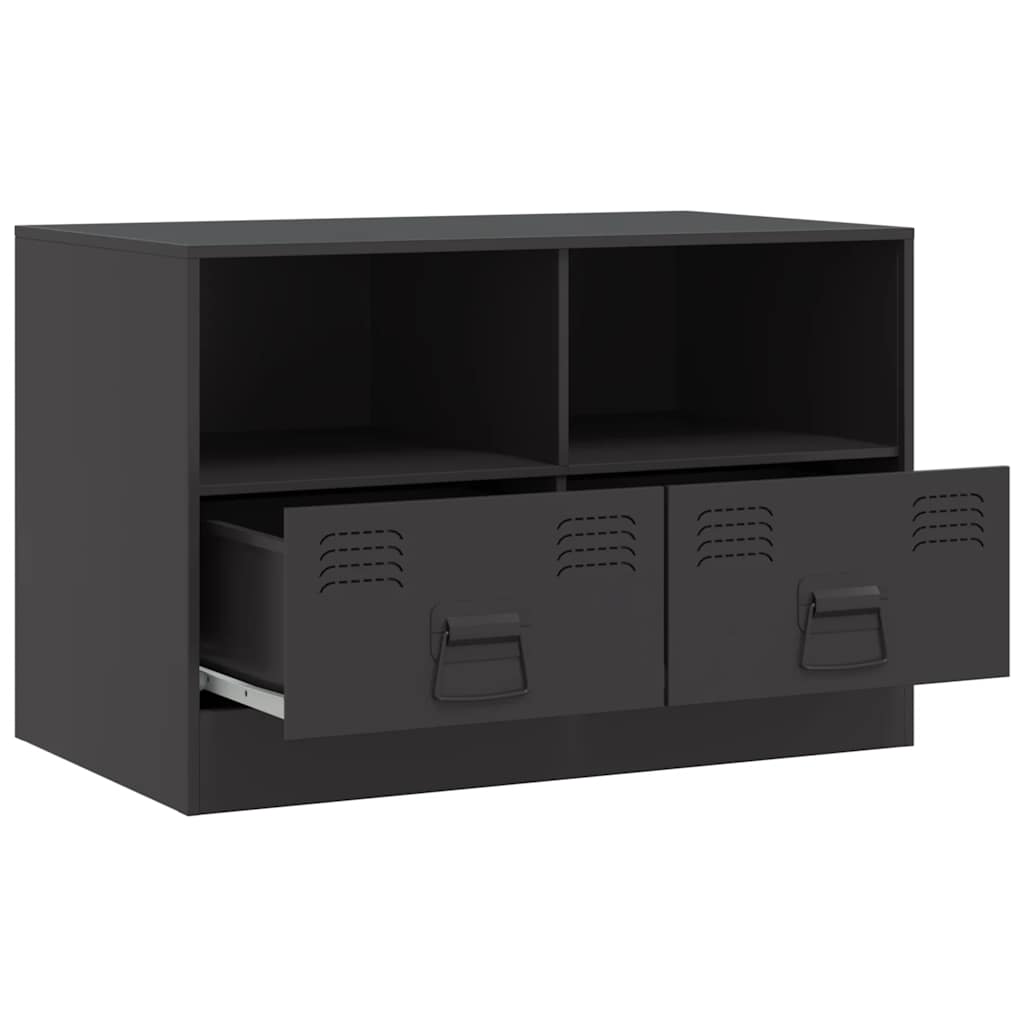 Meubles TV 2 pcs noir 67x39x44 cm acier - XIOS