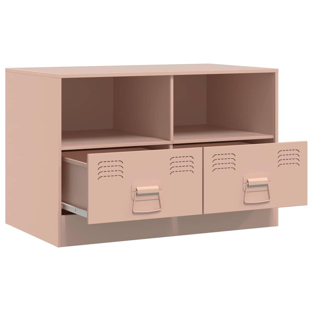 Meuble TV rose 67x39x44 cm acier - XIOS