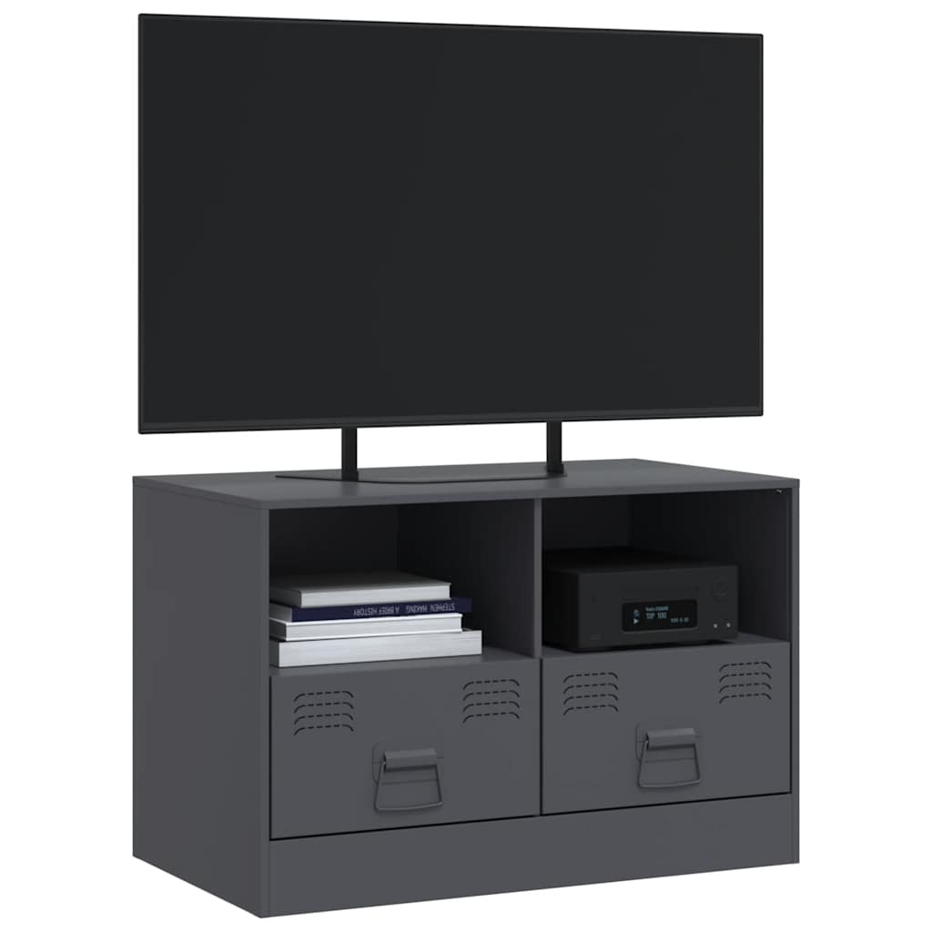 Meuble TV anthracite 67x39x44 cm acier - XIOS
