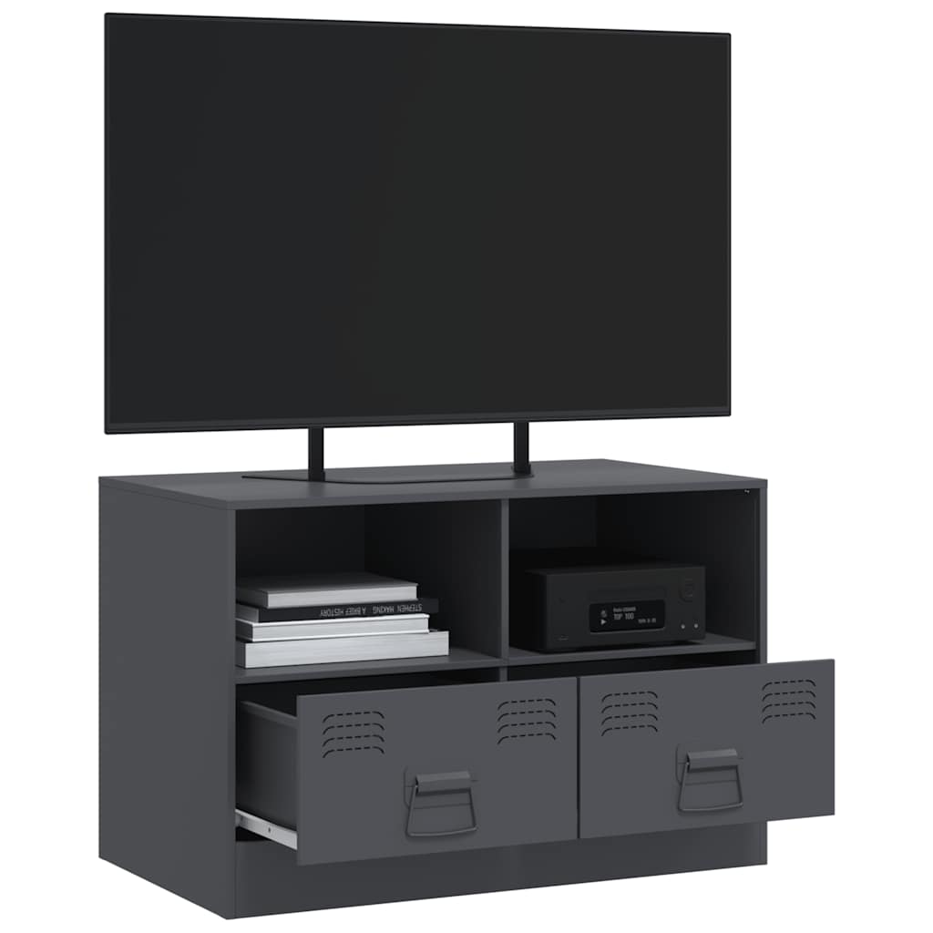Meuble TV anthracite 67x39x44 cm acier - XIOS