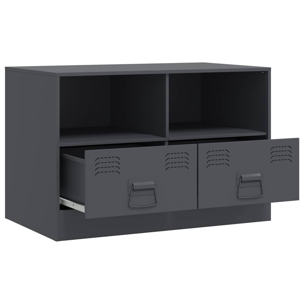 Meuble TV anthracite 67x39x44 cm acier - XIOS