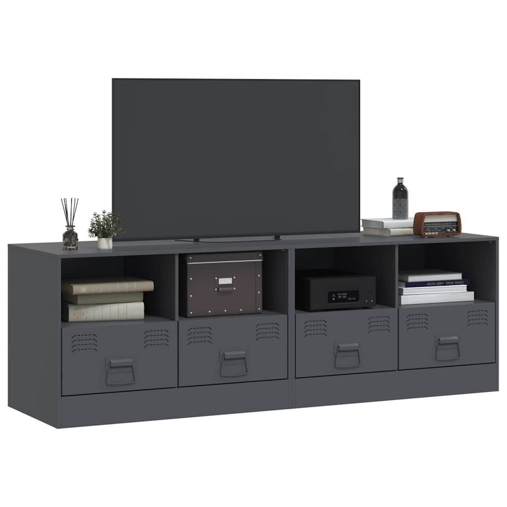Meubles TV 2 pcs anthracite 67x39x44 cm acier - XIOS