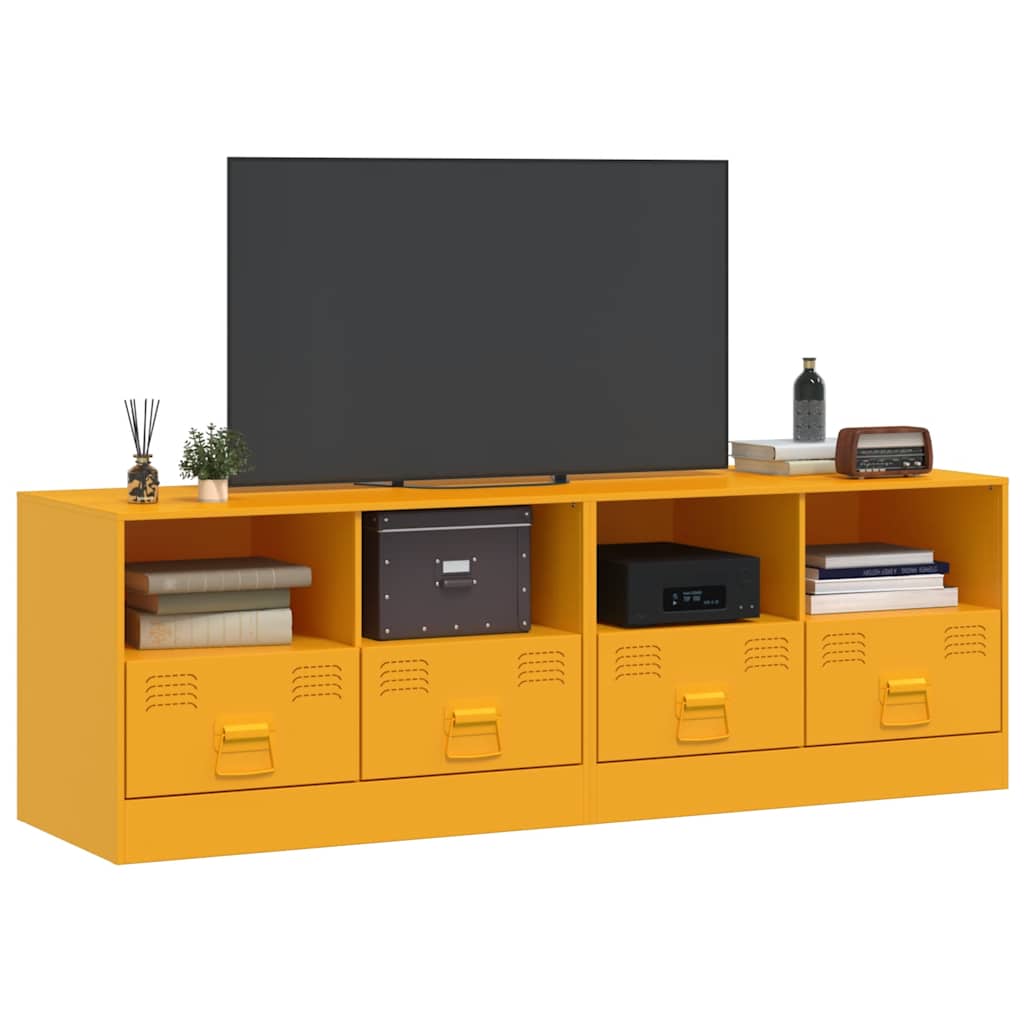 Meubles TV 2 pcs jaune moutarde 67x39x44 cm acier - XIOS
