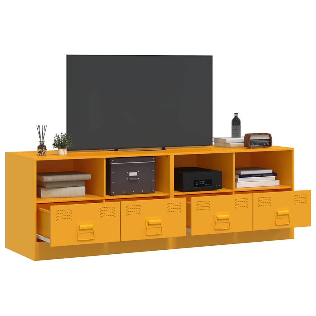 Meubles TV 2 pcs jaune moutarde 67x39x44 cm acier - XIOS