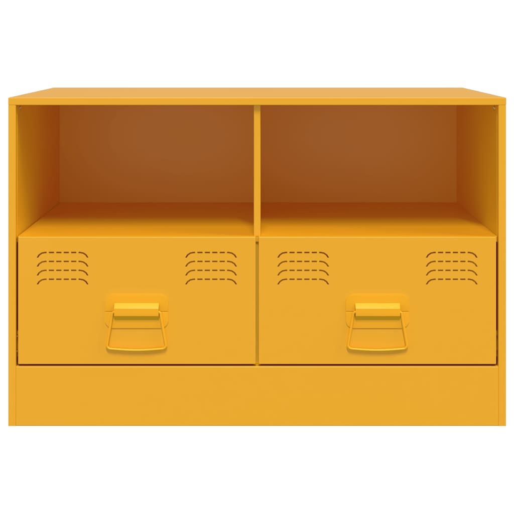 Meubles TV 2 pcs jaune moutarde 67x39x44 cm acier - XIOS