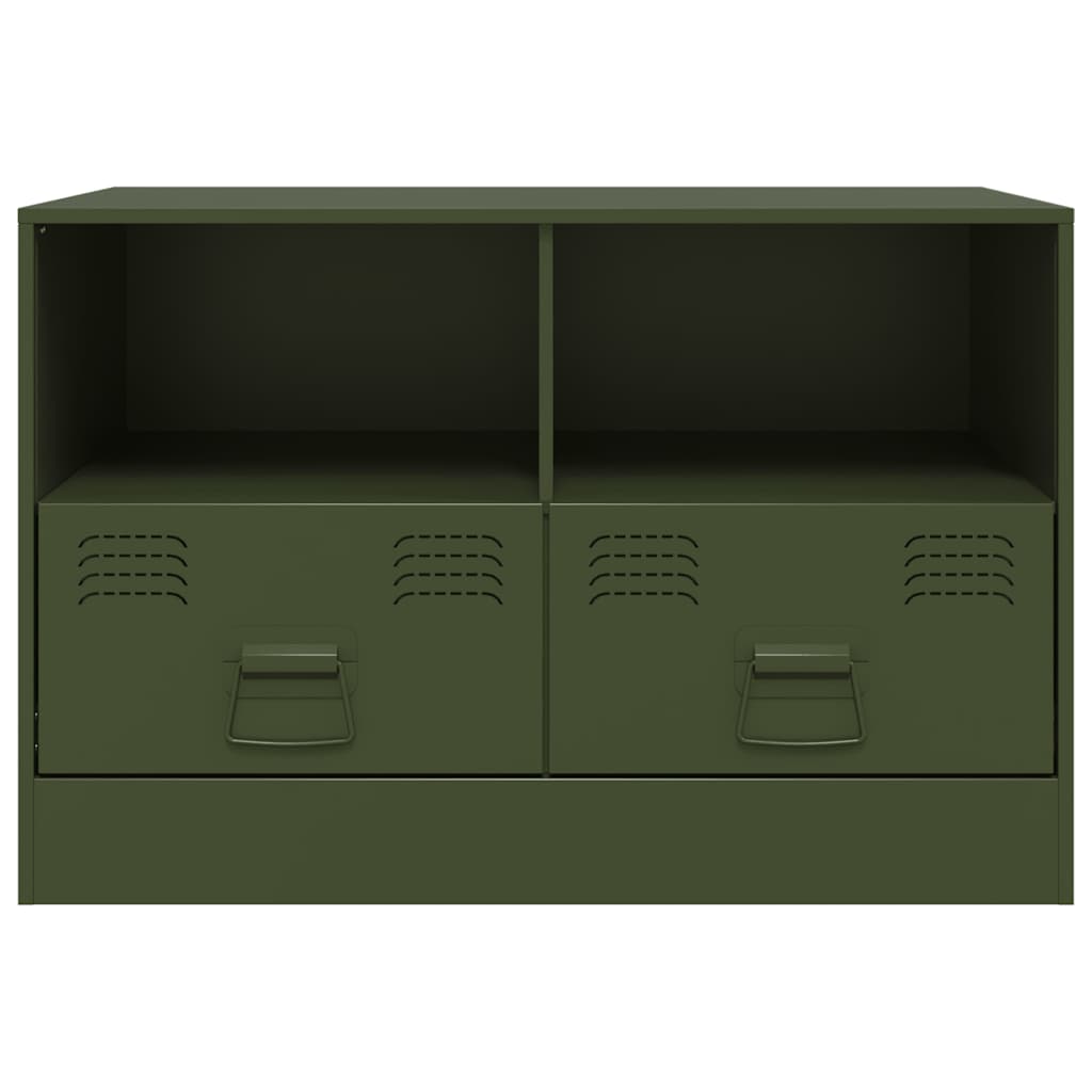 Meuble TV vert olive 67x39x44 cm acier - XIOS