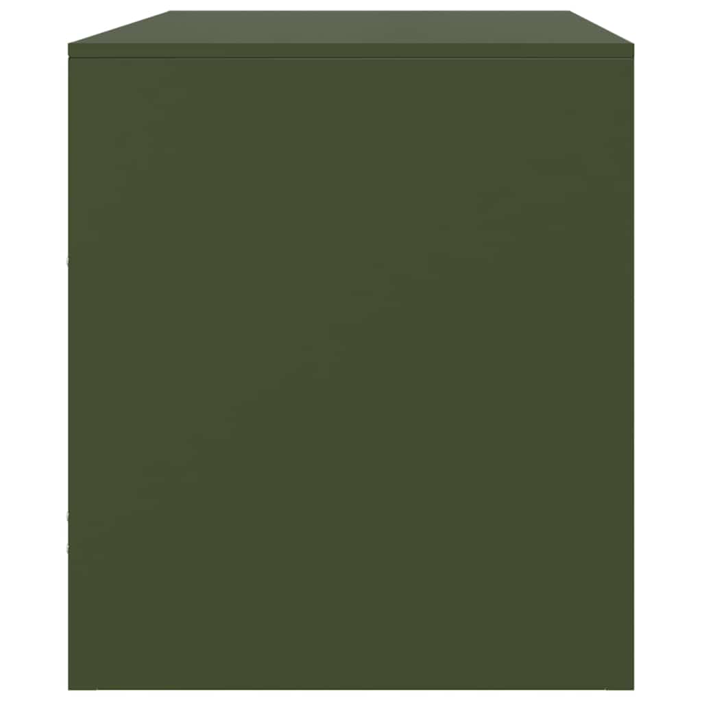 Meuble TV vert olive 67x39x44 cm acier - XIOS