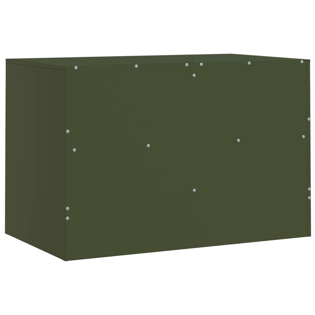 Meuble TV vert olive 67x39x44 cm acier - XIOS