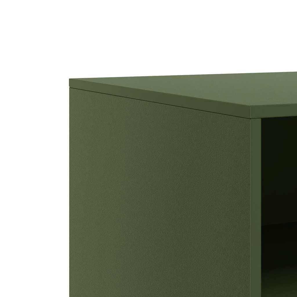 Meuble TV vert olive 67x39x44 cm acier - XIOS