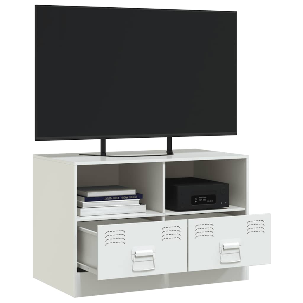 Meuble TV blanc 67x39x44 cm acier - XIOS