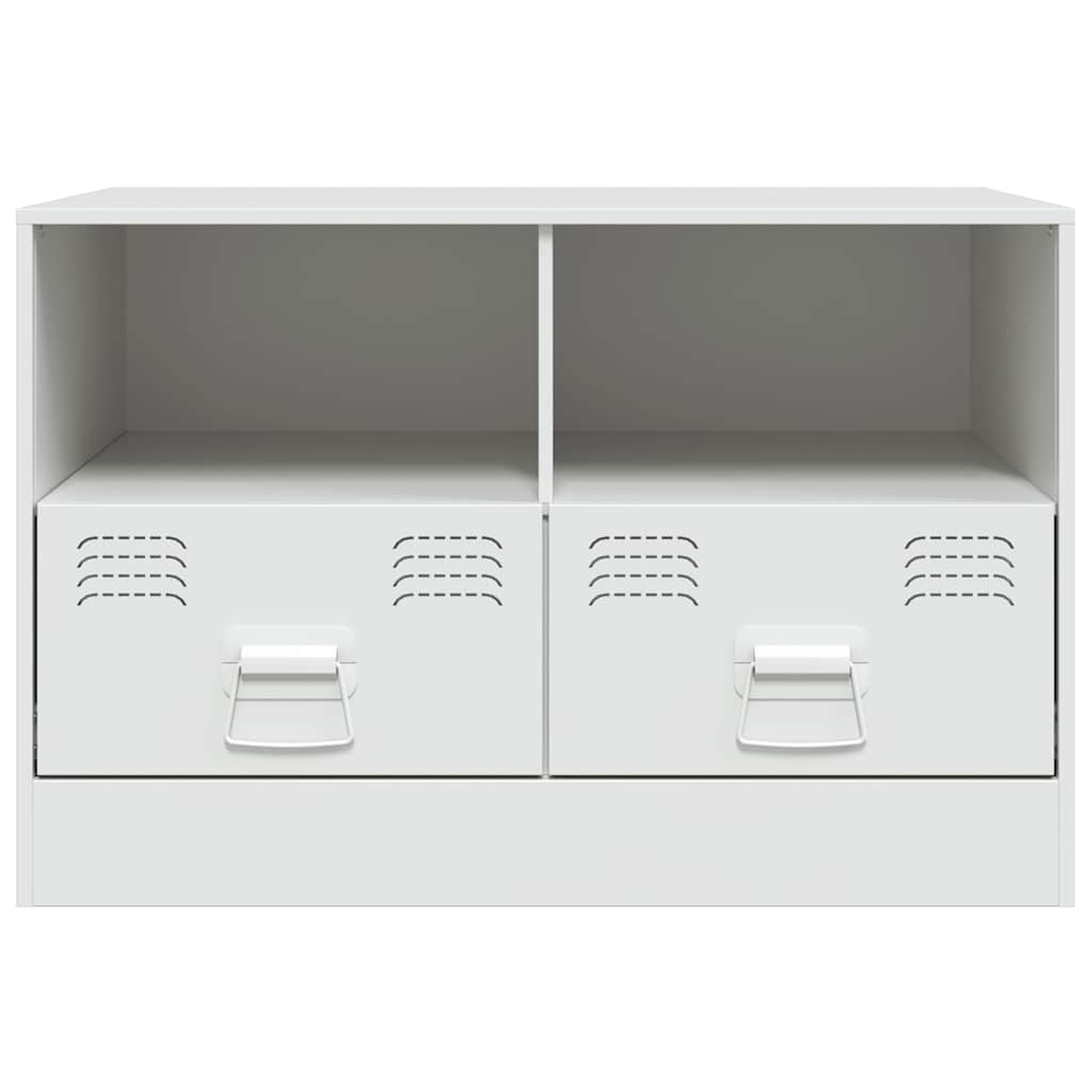 Meuble TV blanc 67x39x44 cm acier - XIOS
