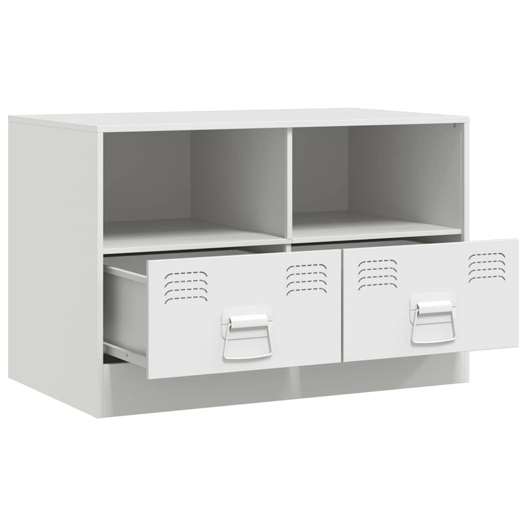 Meuble TV blanc 67x39x44 cm acier - XIOS