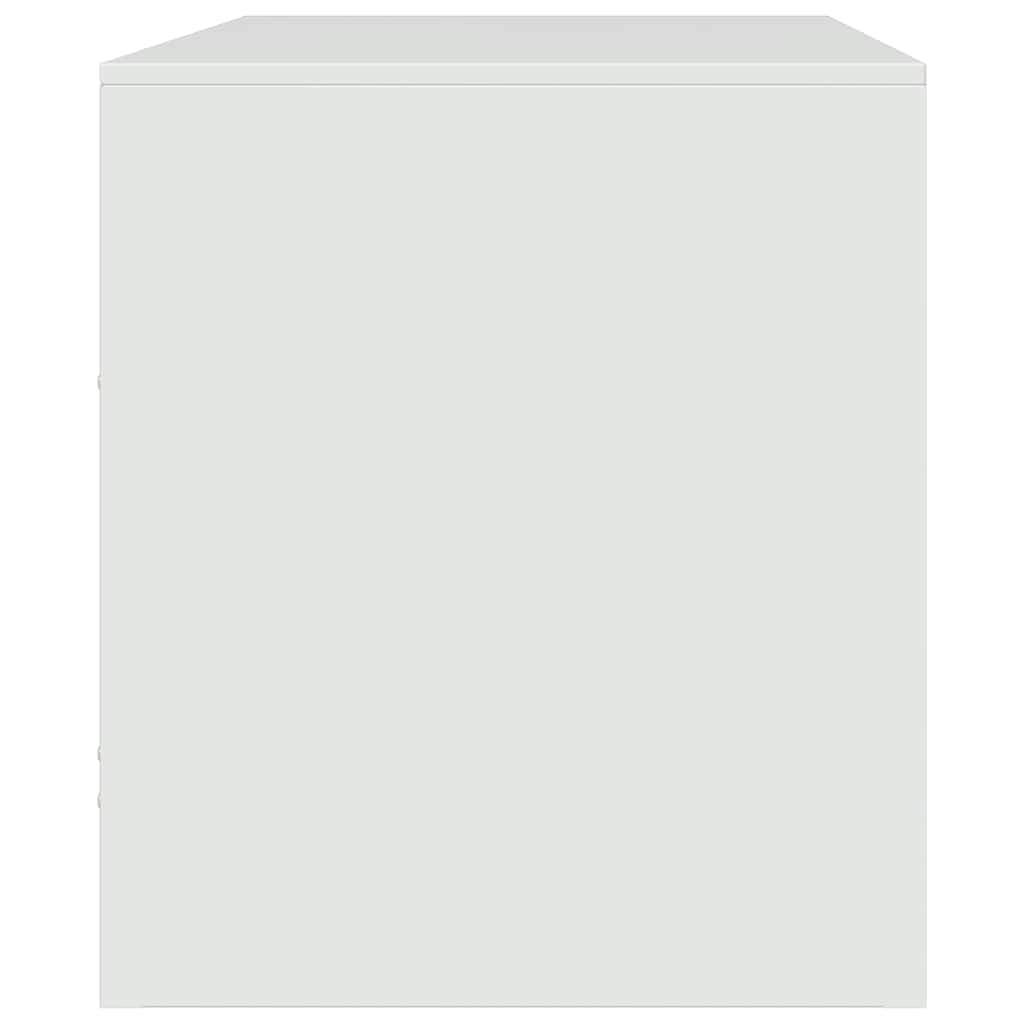 Meuble TV blanc 67x39x44 cm acier - XIOS