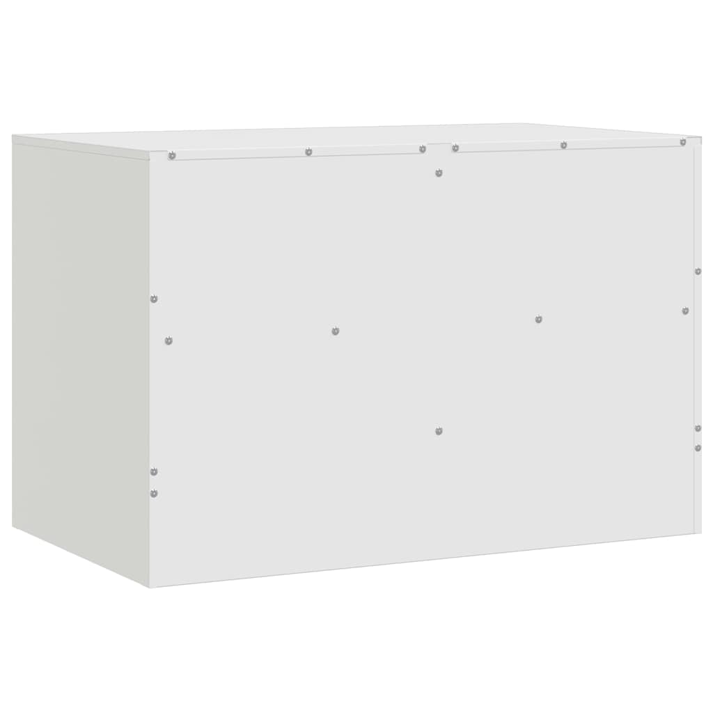 Meuble TV blanc 67x39x44 cm acier - XIOS