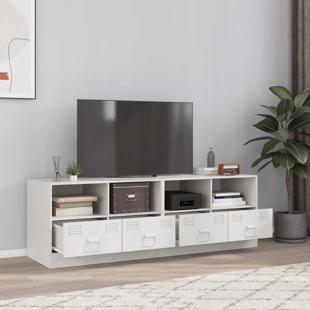 Meubles TV 2 pcs blanc 67x39x44 cm acier - XIOS