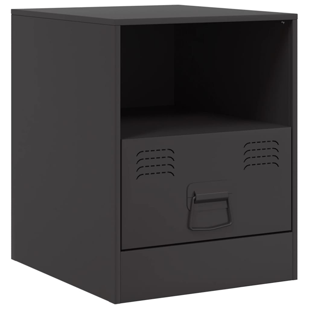 Tables de chevet 2 pcs noir 34,5x39x44 cm acier - XIOS