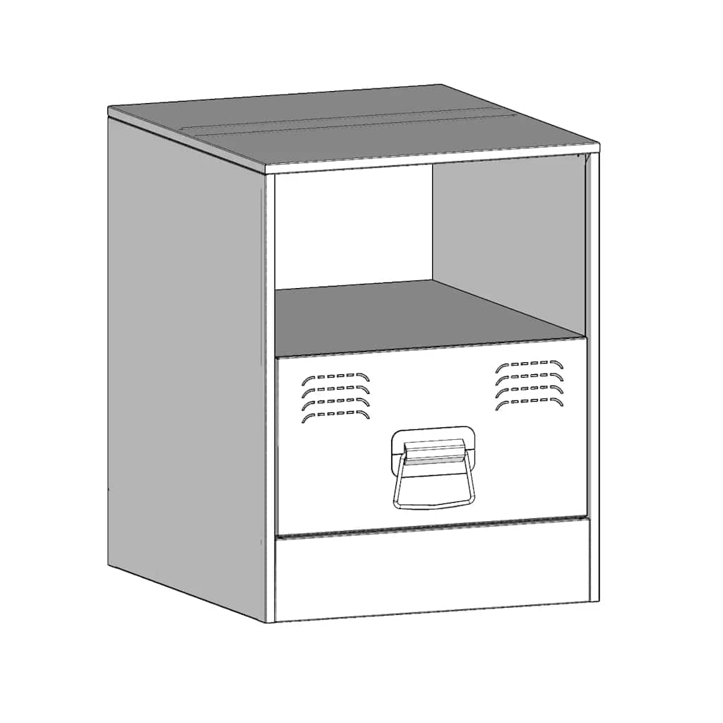Tables de chevet 2 pcs jaune moutarde 34,5x39x44 cm acier - XIOS