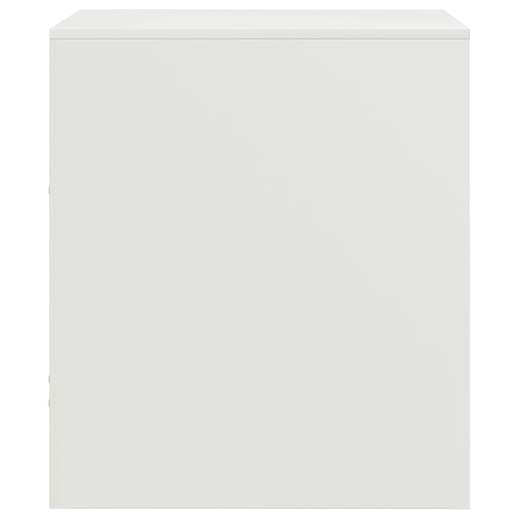 Tables de chevet 2 pcs blanc 34,5x39x44 cm acier - XIOS