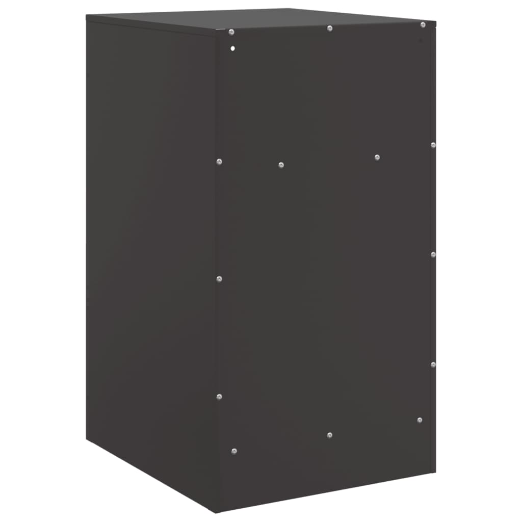 Table de chevet noir 34,5x39x62 cm acier - XIOS
