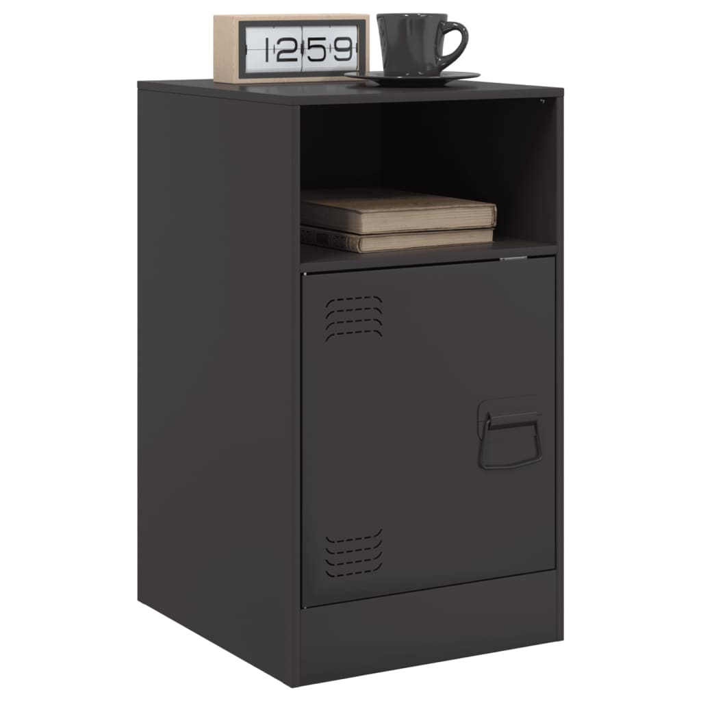 Tables de chevet 2 pcs noir 34,5x39x62 cm acier - XIOS