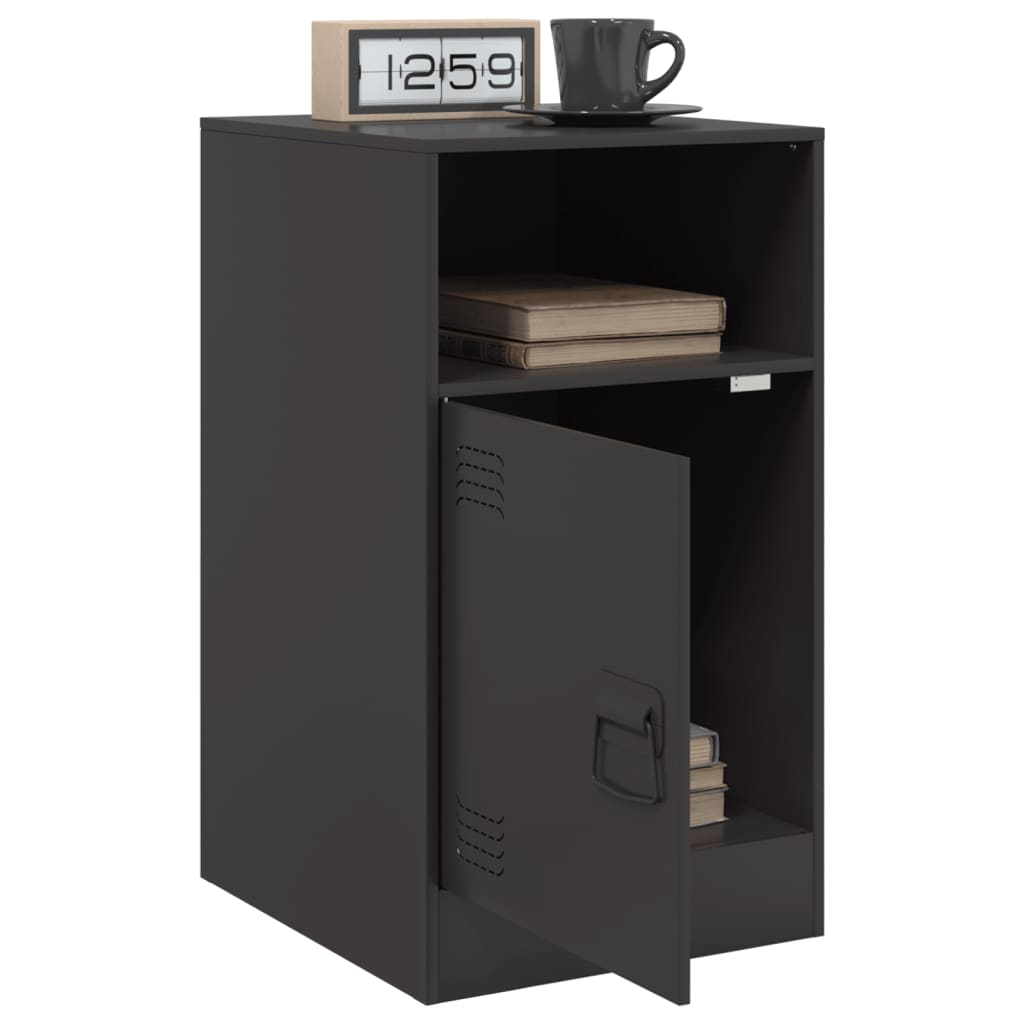 Tables de chevet 2 pcs noir 34,5x39x62 cm acier - XIOS