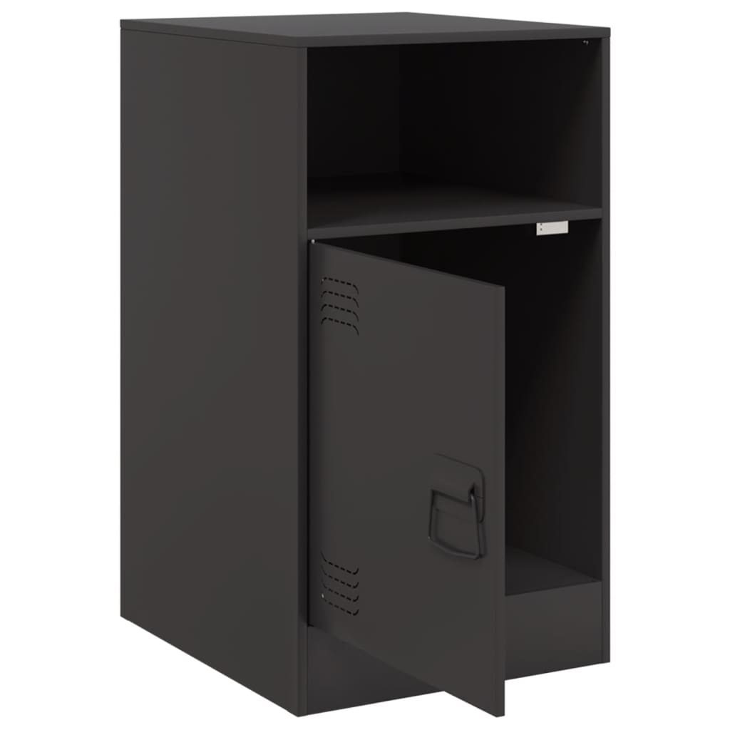 Tables de chevet 2 pcs noir 34,5x39x62 cm acier - XIOS