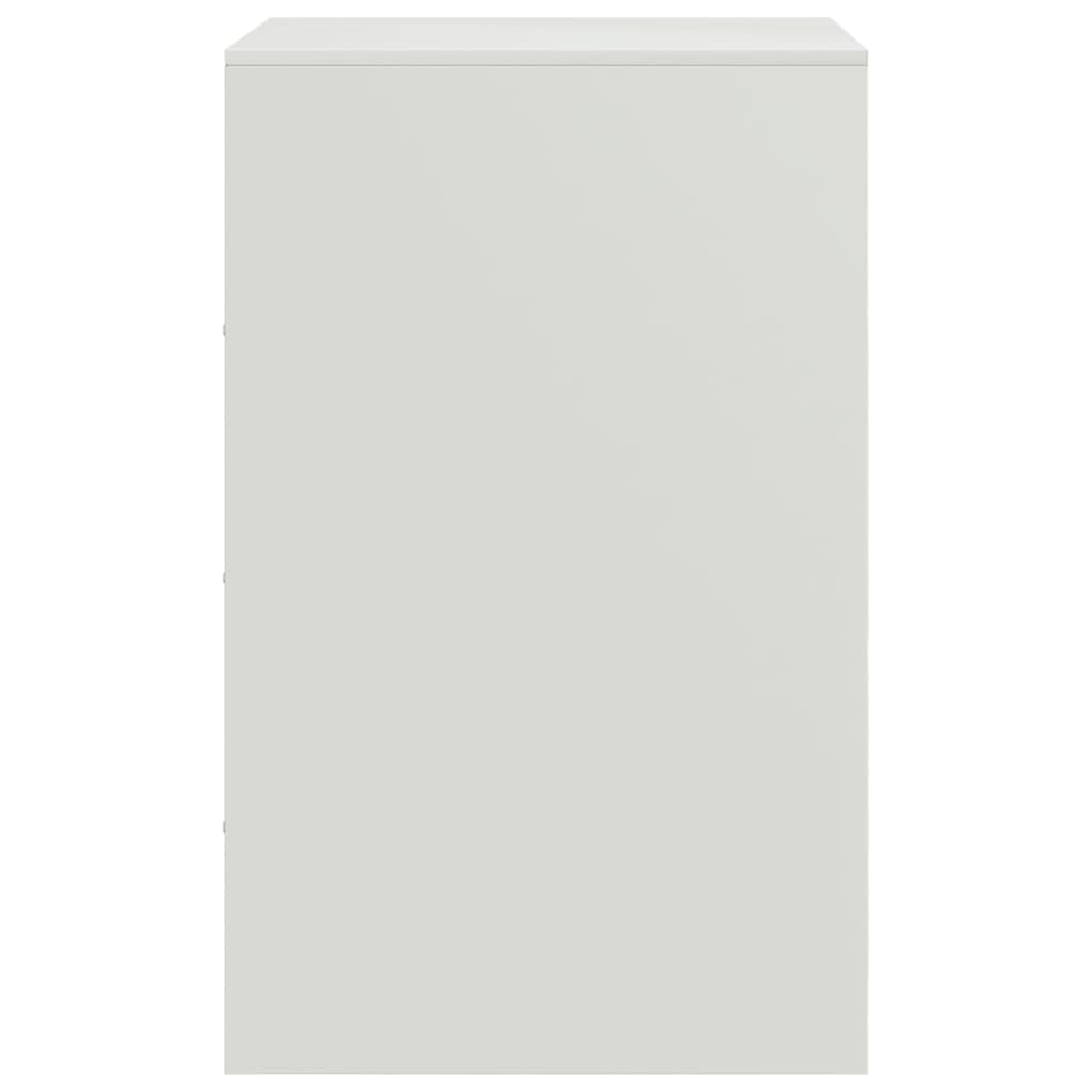 Tables de chevet 2 pcs blanc 34,5x39x62 cm acier - XIOS