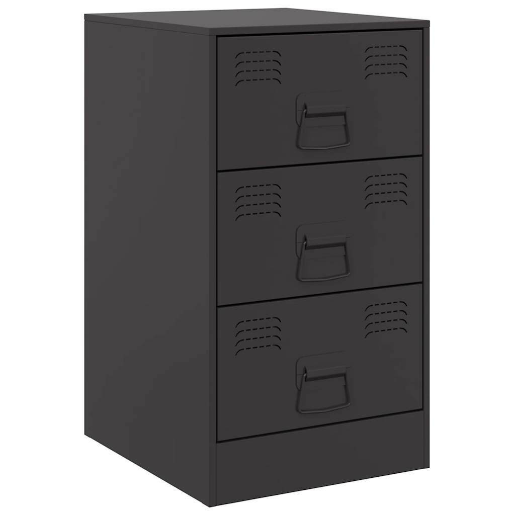 Tables de chevet 2 pcs noir 34,5x39x62 cm acier - XIOS