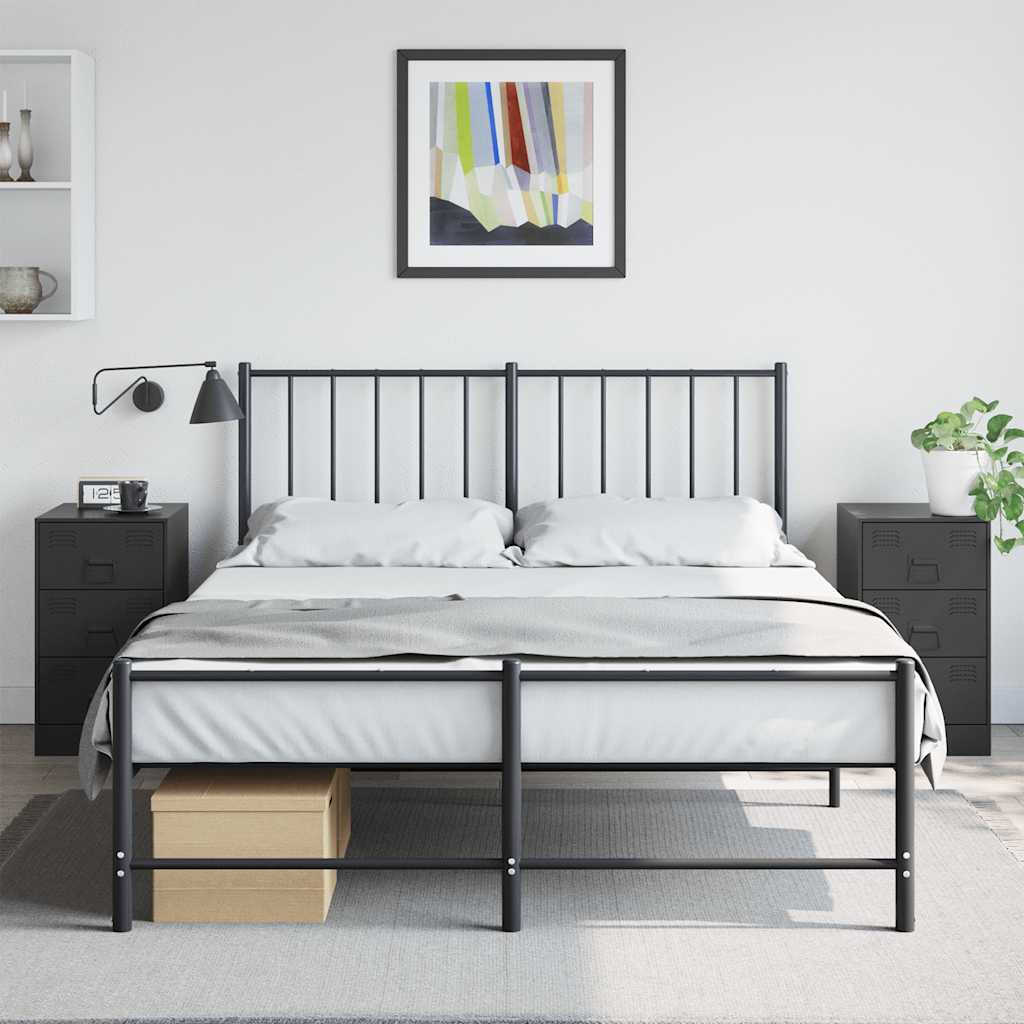 Tables de chevet 2 pcs noir 34,5x39x62 cm acier - XIOS