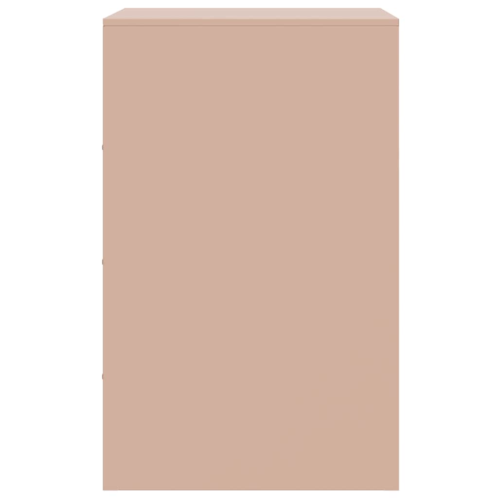 Tables de chevet 2 pcs rose 34,5x39x62 cm acier - XIOS