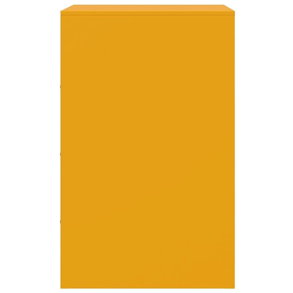 Tables de chevet 2 pcs jaune moutarde 34,5x39x62 cm acier - XIOS