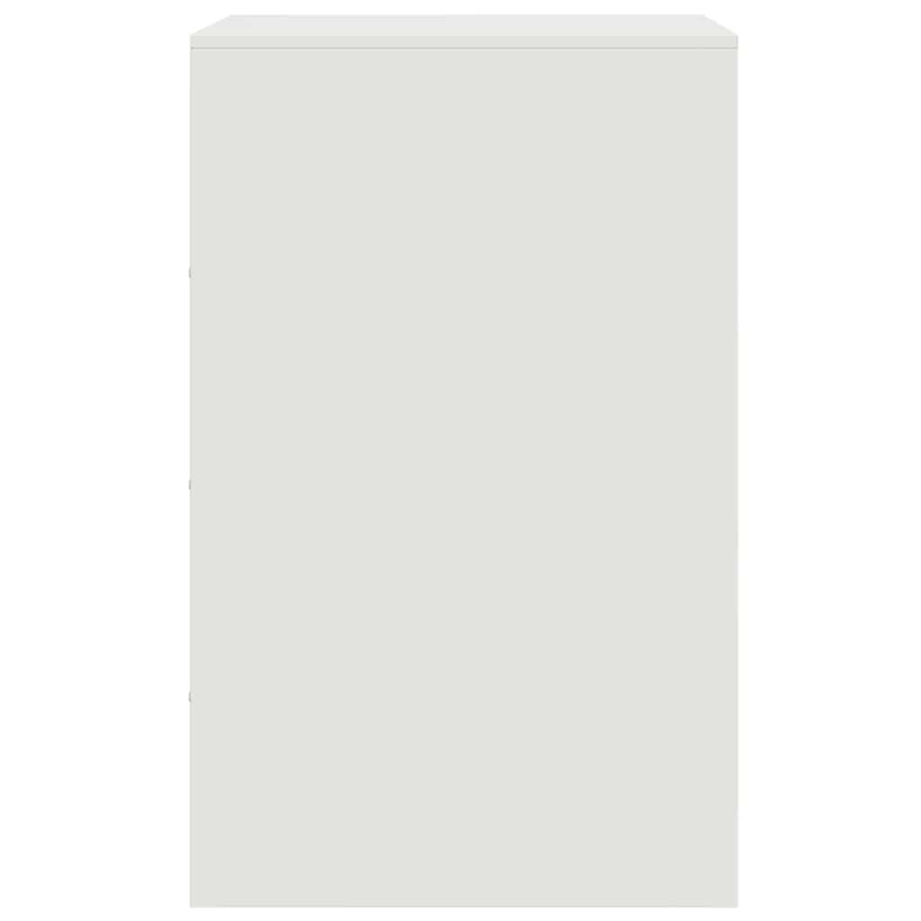 Tables de chevet 2 pcs blanc 34,5x39x62 cm acier - XIOS
