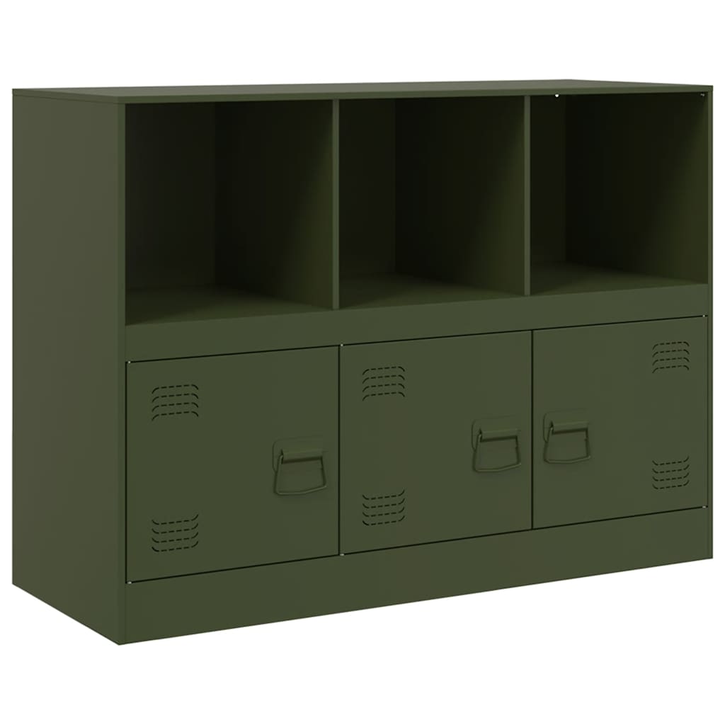Buffet vert olive 99x39x73 cm acier - XIOS
