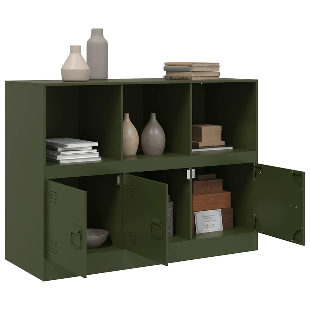 Buffet vert olive 99x39x73 cm acier - XIOS