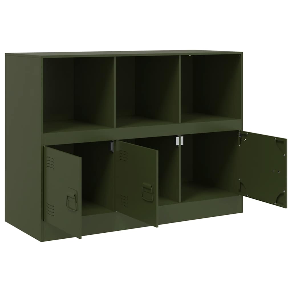 Buffet vert olive 99x39x73 cm acier - XIOS