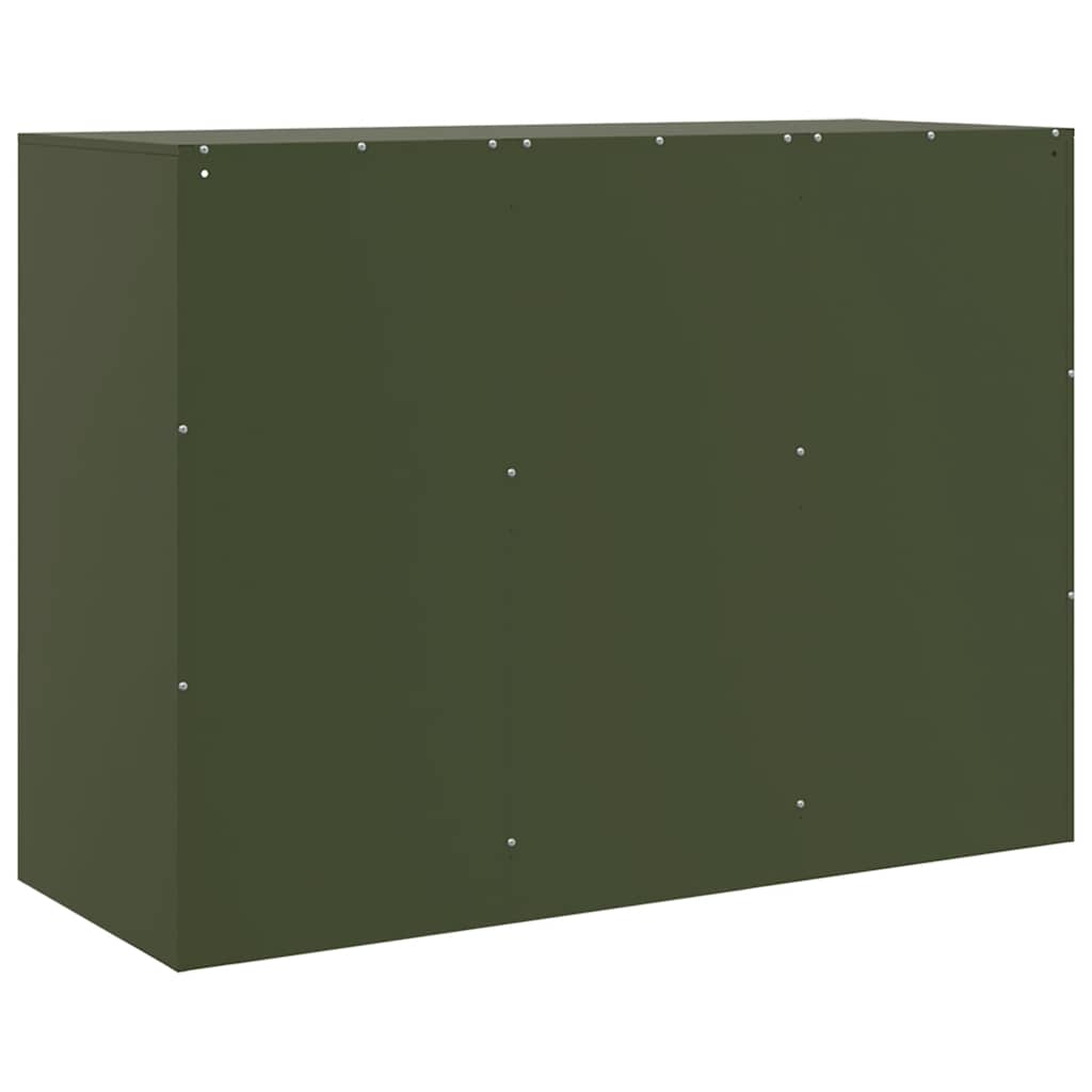 Buffet vert olive 99x39x73 cm acier - XIOS