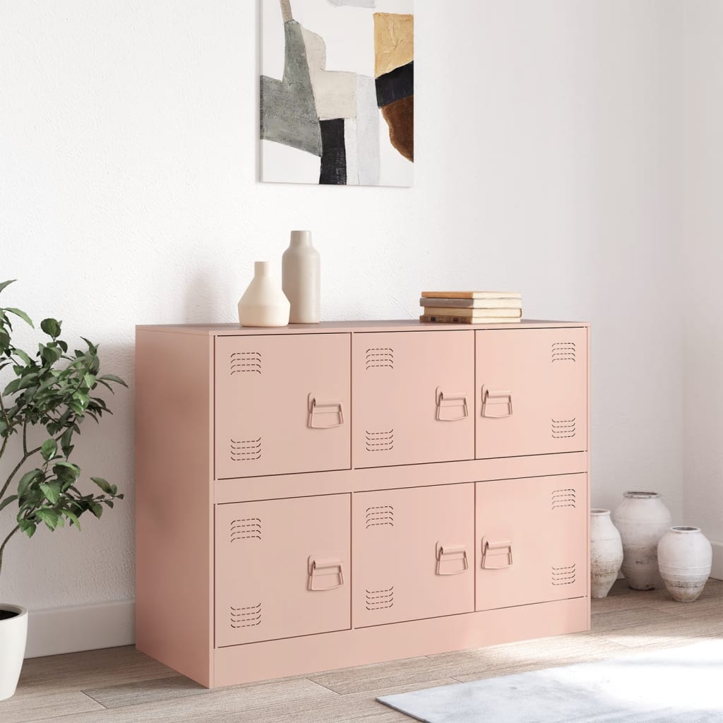 Buffet rose 99x39x73 cm acier - XIOS