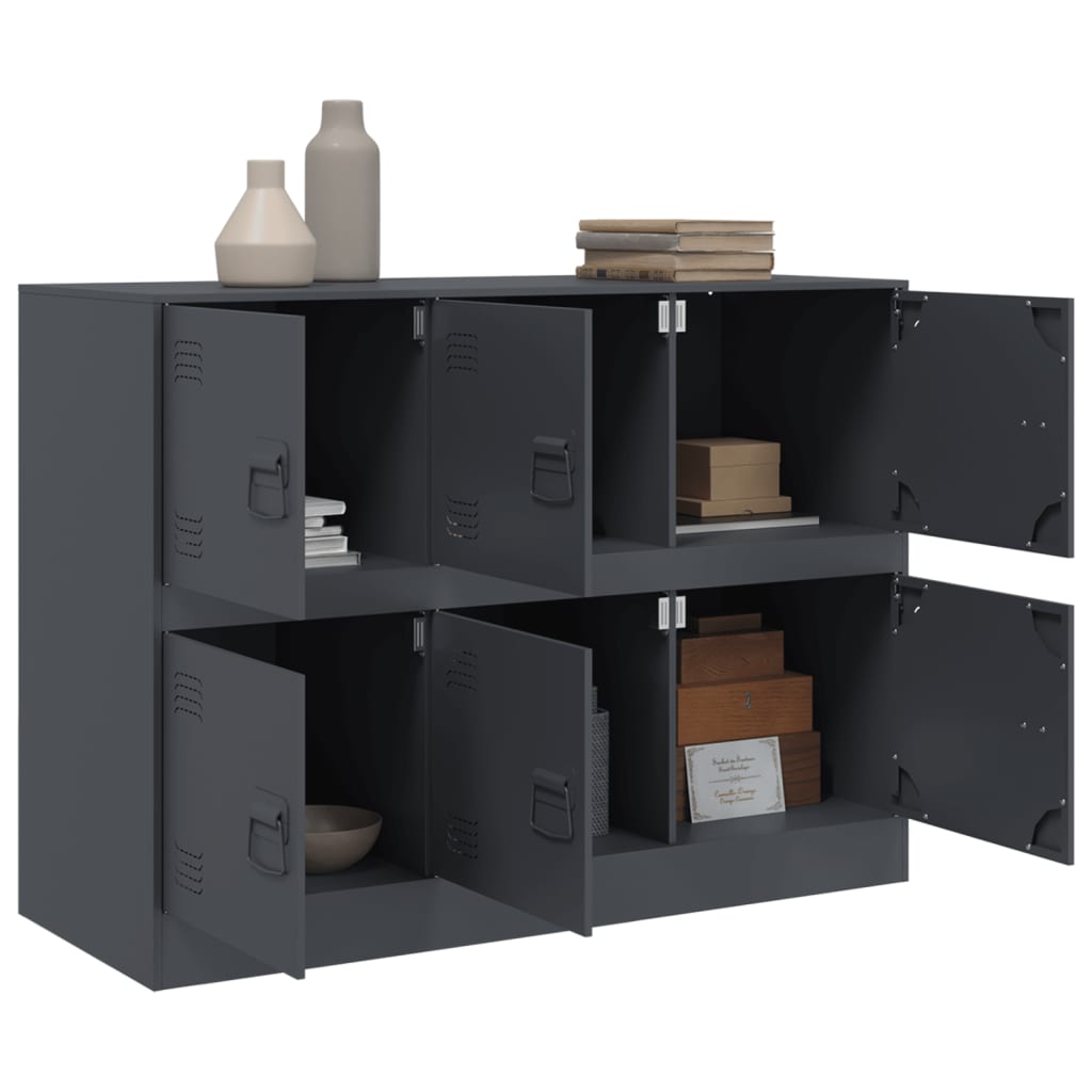 Buffet anthracite 99x39x73 cm acier - XIOS