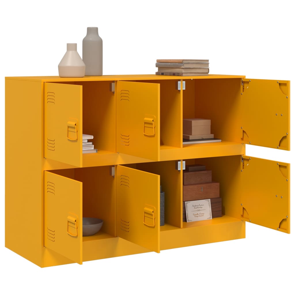 Buffet jaune moutarde 99x39x73 cm acier - XIOS