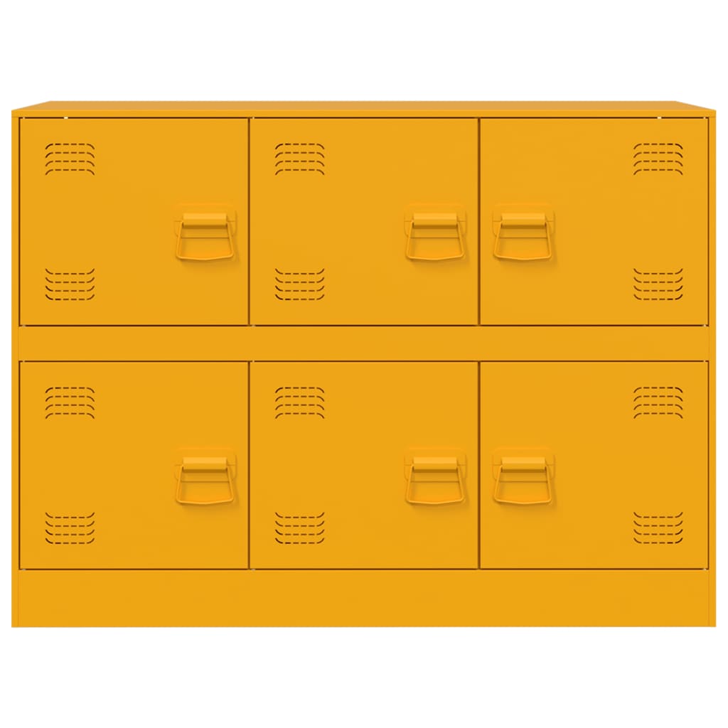 Buffet jaune moutarde 99x39x73 cm acier - XIOS