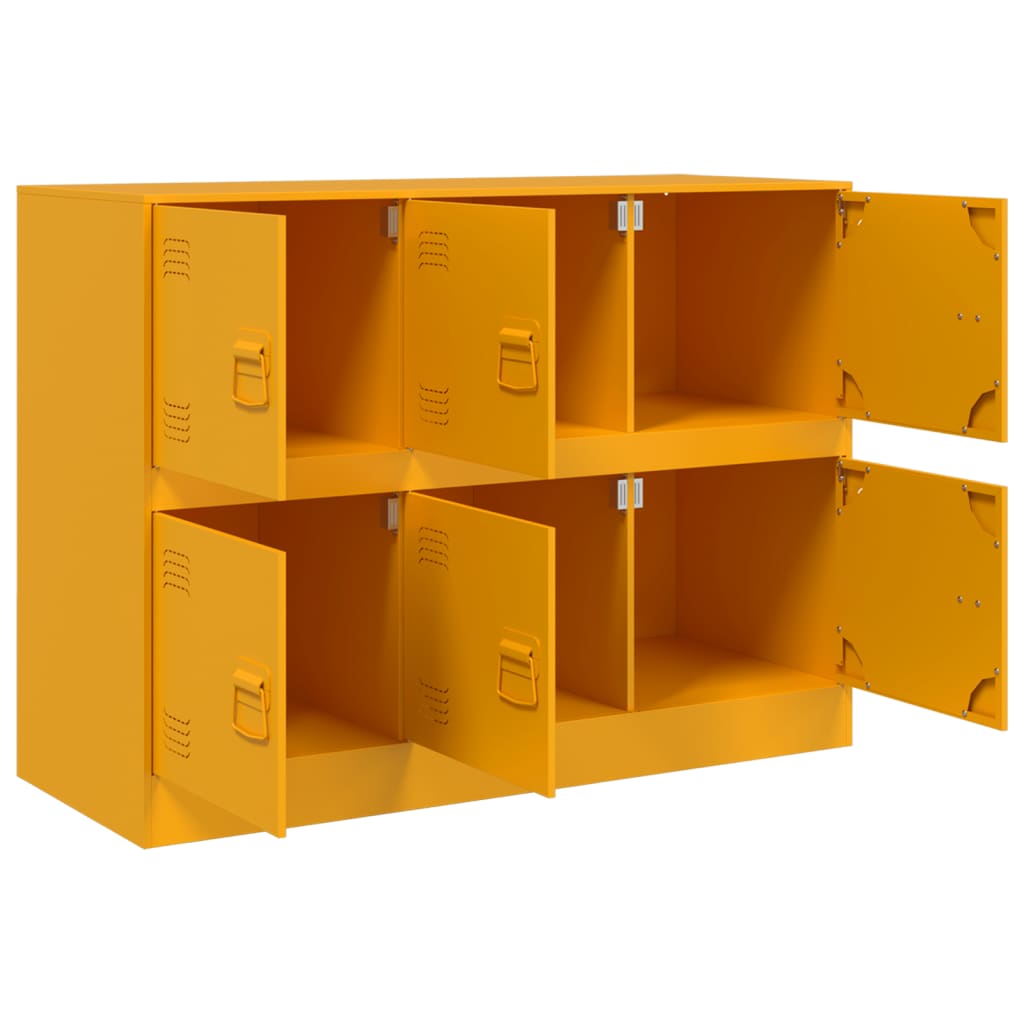 Buffet jaune moutarde 99x39x73 cm acier - XIOS
