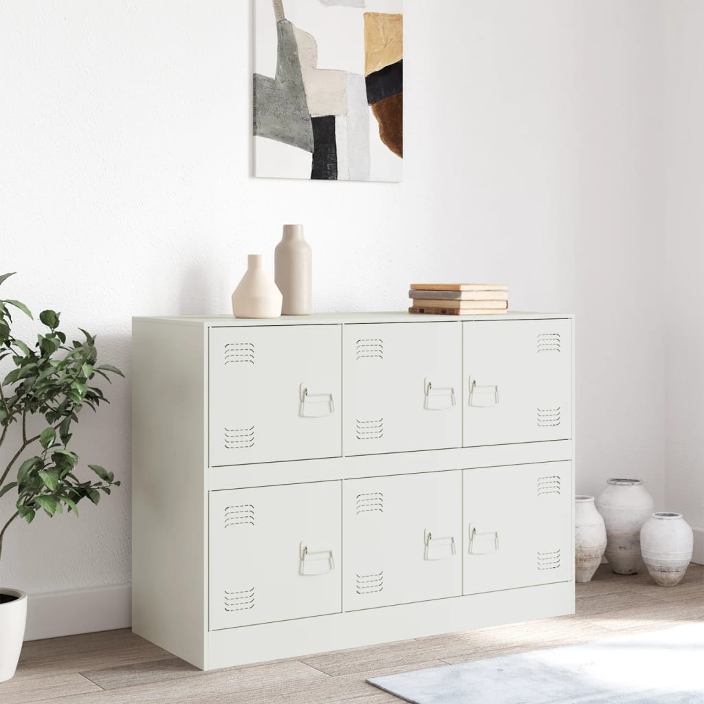 Buffet blanc 99x39x73 cm acier - XIOS