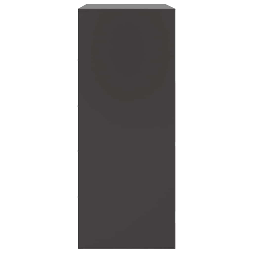 Buffet haut noir 67x39x95 cm acier - XIOS